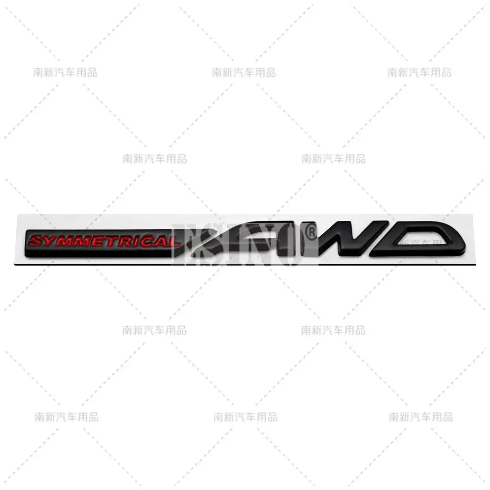 Symmetrical AWD Car Emblem Adhesive Metal Zinc Alloy Fender Badge for Subaru Legacy Forester XV Outback BRZ