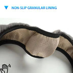SEAMETAL Winter Warm Steering Wheel Cover Soft Plush Steer Cover Flexible Anti Slip Full-Wrapped Steering Protector for 37-39cm