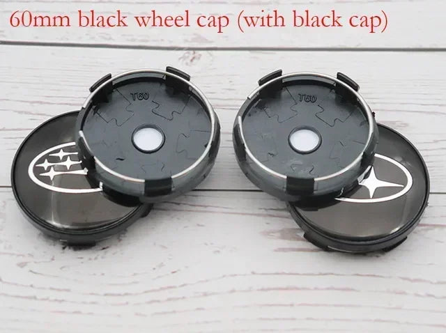 For Subaru ASCENT BRZ FORESTER IMPREZA XV WRC WRX LEGACY OUTBACK STI 4pcs 60mm Car Wheel Center Covers Tire Hub Caps Decoration