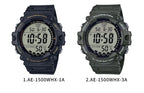 Casio Men's Large Dial Multi-Function Electronic Watch Simple Clear Display AE-1500WHX-1A/3A