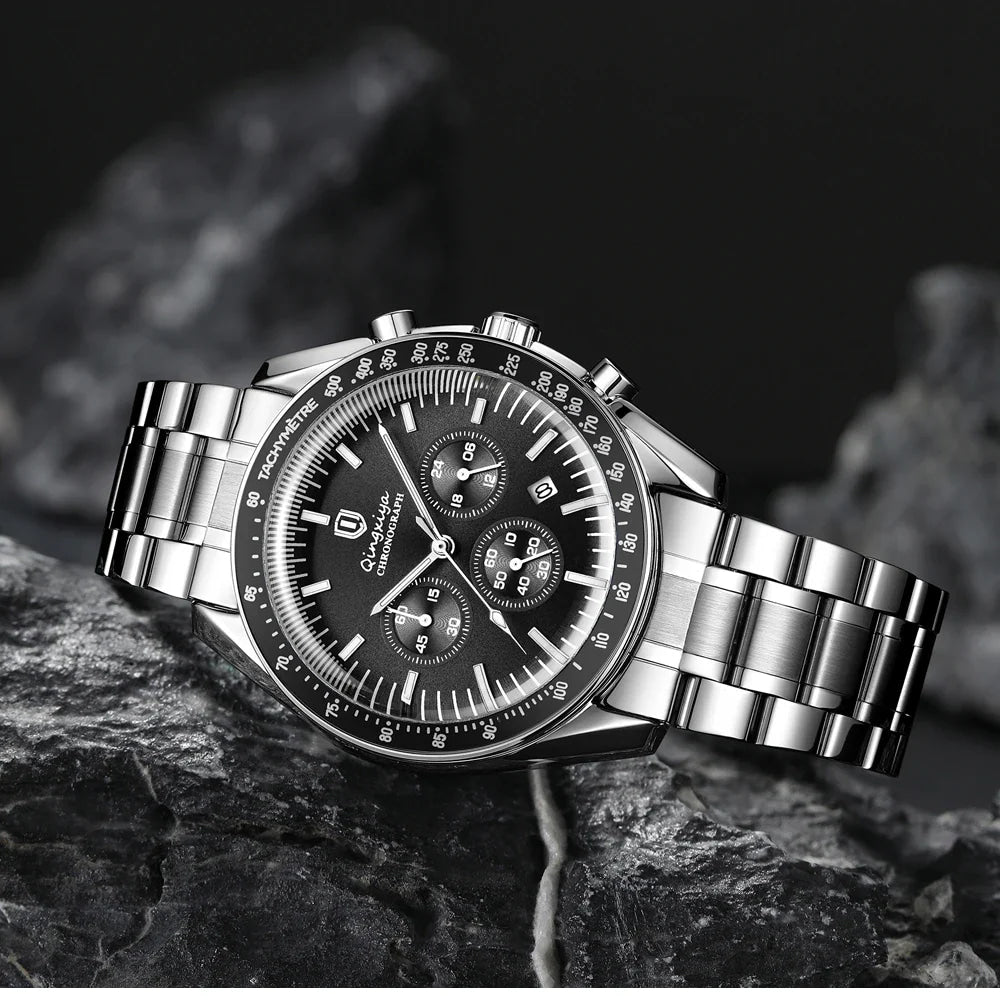 New Men Watch Calendar Business Quartz Watches Mens Top Brand Luxury Sport Waterproof Luminous Stainless Steel Man Wristwatches