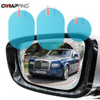 Pegatina antiniebla a prueba de lluvia para coche, película impermeable para ventana transparente, accesorios de película para espejos de motocicleta y coche