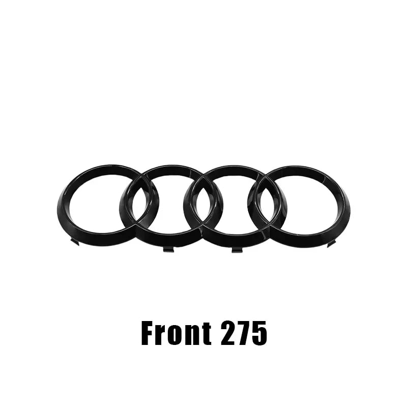 For Audi A4 2008-2017 4Ring Logo Black Car Hood Front Grill Rear Trunk Emblem Stickers A4 Mark Quarrto Sline Emblem Accessories