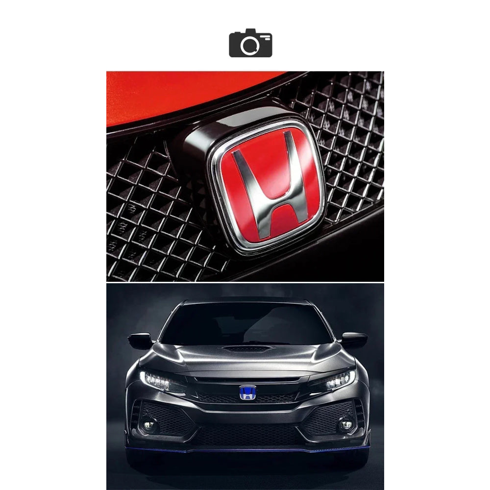 3D Chrome 'H' Emblem for Honda - Steering Wheel Badge ABS Car Front Grill Trunk Sticker Auto Styling Accessories