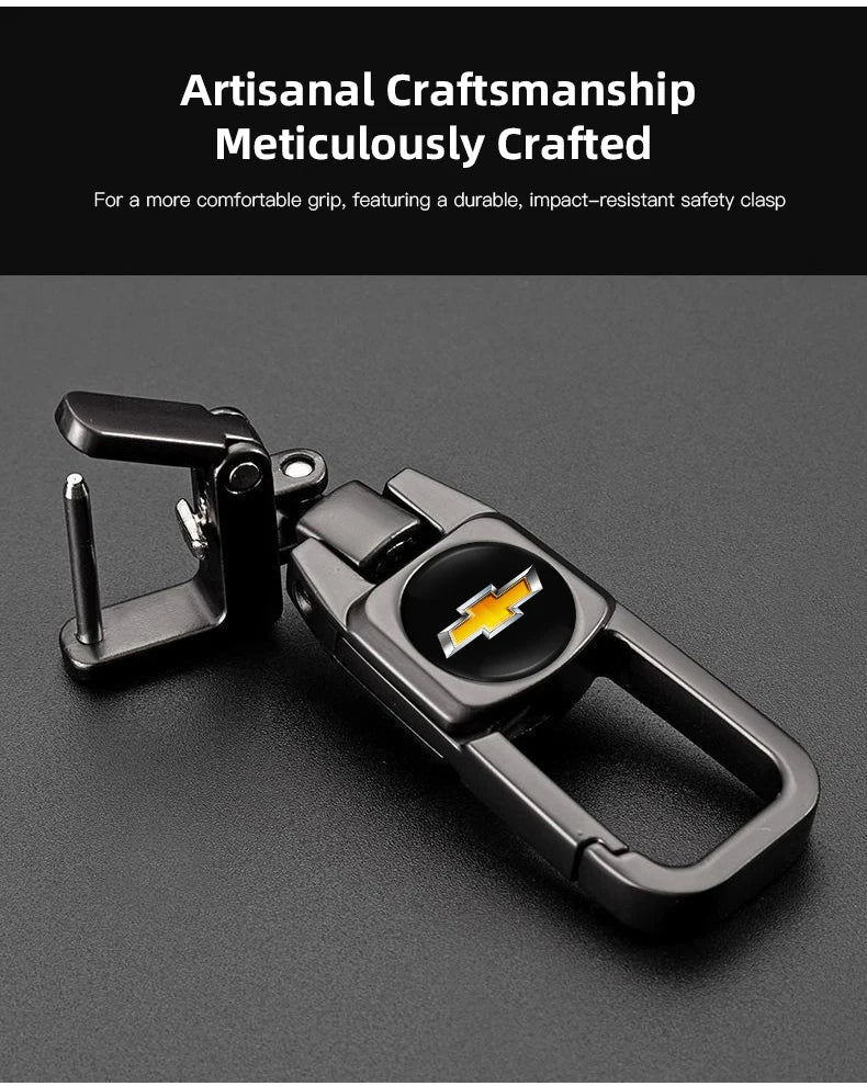 Metal Keychain Car Logo Keyring Pendant Auto Accessories For Chevrolet Cruze Onix Tracker Aveo Bolt Captiva Equinox Spark Tahoe