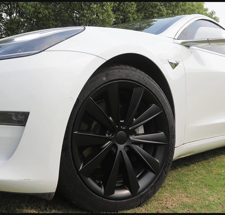 4PCS for Model 3 (2017-2023) 18 Inch Blade Wheel Cover Hubcaps Whirl Cap Rim Cover Replacement Wheel Cap Accessories for Tesla