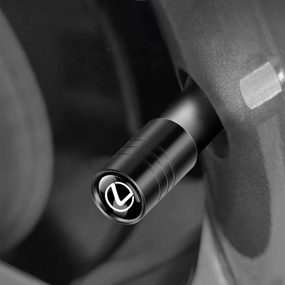 4Pcs Car Wheel Tire Air Valve Caps Stem Covers Exterior Accessories For Lexus LS LC IS350 ES300h ES300 IS250 IS220d NX350h RX LX