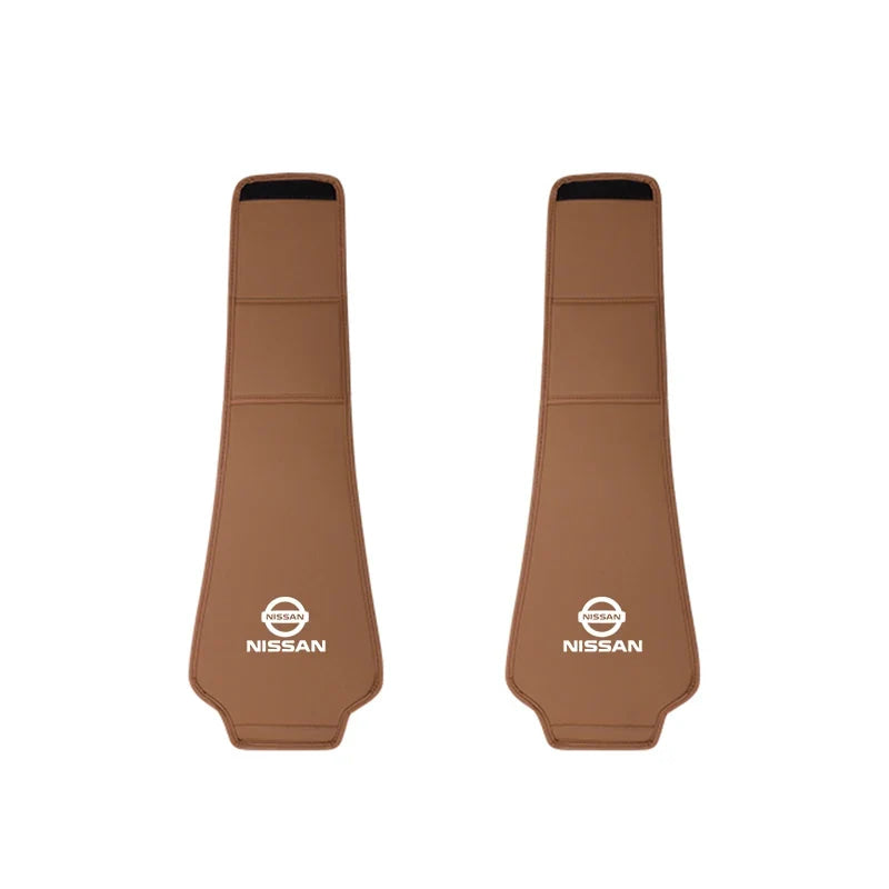 Leather Car Headrest Cover Front Rear Seat Pillow Protective Set For Nissan Sylphy N7 Teana Qashqai Note J10 J11 Navara Juke GTR