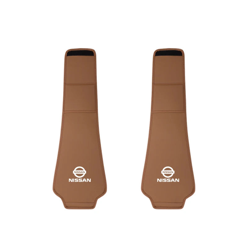 Leather Car Headrest Cover Front Rear Seat Pillow Protective Set For Nissan Sylphy N7 Teana Qashqai Note J10 J11 Navara Juke GTR