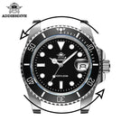 ADDIESDIVE Men's Classic Watch with Ceramic Bezel 200m Water Resistant Casual Quartz Watch BGW9 Blue Luminous Gift Watch MY-H3-2