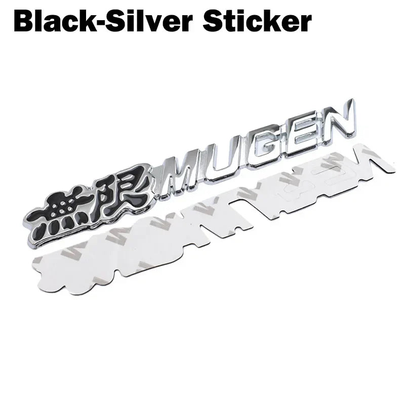 1 pcs 3D Chrome Metal Mugen Emblem Logo Rear Badge Car Trunk Sticker Car Styling for Honda Civic Accord CRV Fit