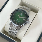 Orient Automatic Men's Watch, Black Dial Stainless Steel Band, Water Resistant Classic Business Wristwatch with Date Display