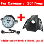 Car Stopwatch Panel Cover For Porsche Cayenne 958 chrono watch Interior Center Dashboard Clock Compass Modification Accessories