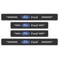 4PCS For Ford Focus Fiesta Kuga Mondeo SMax Edge Ranger Silicone Car Door Sill Threshold Anti-scratch Protective Strap Sticker
