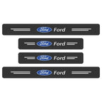 4PCS For Ford Focus Fiesta Kuga Mondeo SMax Edge Ranger Silicone Car Door Sill Threshold Anti-scratch Protective Strap Sticker