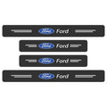 4PCS For Ford Focus Fiesta Kuga Mondeo SMax Edge Ranger Silicone Car Door Sill Threshold Anti-scratch Protective Strap Sticker