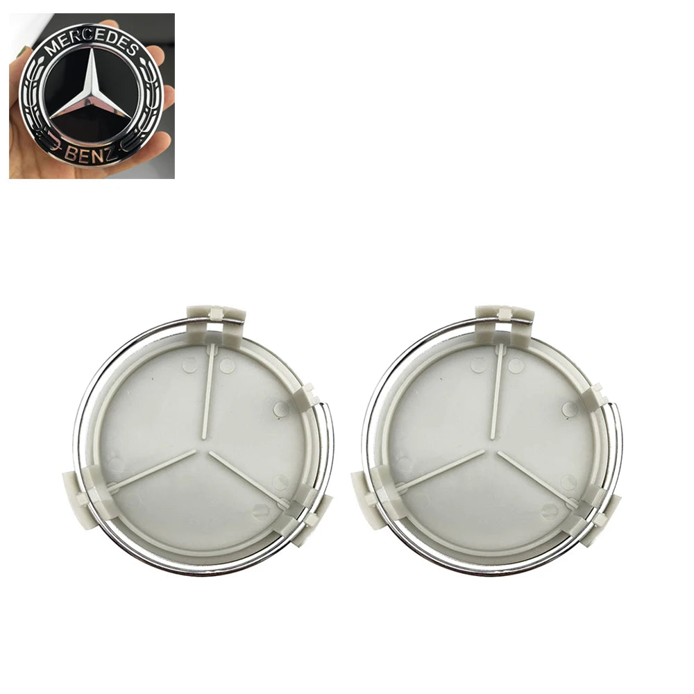 4pcs 75MM Car Styling Wheel hub modification Center Covers Hub Caps For Mercedes Benz B/C/E/S W211 W203 W204 W210 W124 AMG W202