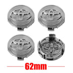 56/62mm Car Wheel Hub Center Caps 4PCS For Toyota Yaris Prius Rav4 Land Cruiser Highlander TRD Corolla C-HR Aygo Mod Parts