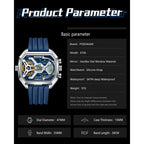 POEDAGAR Top Luxury Men Clock LED Calendar Week Luminous Man Wristwatch Electronic Rectangle Silicone Strap Quartz Men's Watches