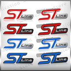 3D Metal Car Styling ST Line Logo Front Grill Badge Sticker For Ford Focus Fiesta Ecosport Mondeo Kuga Rear Trunk Side Fender