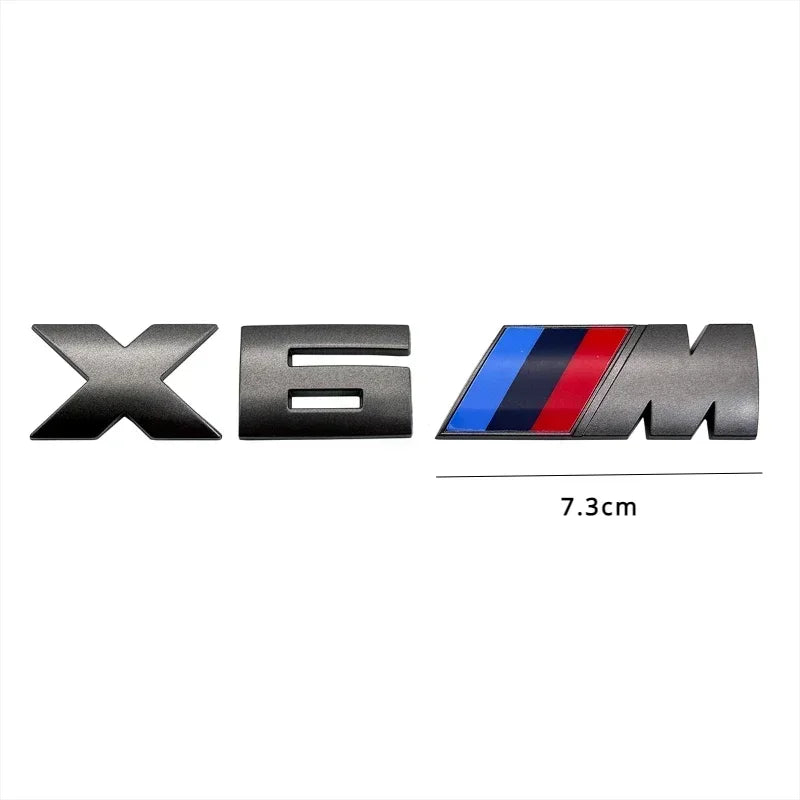 1PCS Grey Car Trunk Badge Sticker For BMW X1M X2M X3M X4M F25 F26 G01 G02 X5M G05 X6M F15 F16 E70 E71 X7M X8 M