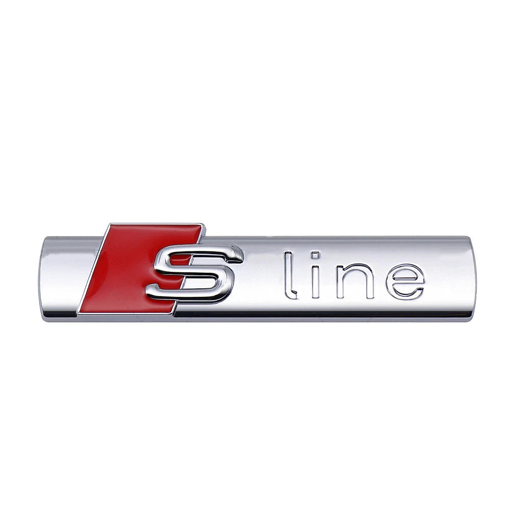 3d abs SLine Logo S Line Badge Car Fender Side Emblem Sticker For Audi A1 A2 A3 A4 A5 A6 A7 Q2 Q3 Q4 Q5 Q6 Q7 S3 S4 S5 S6 TT