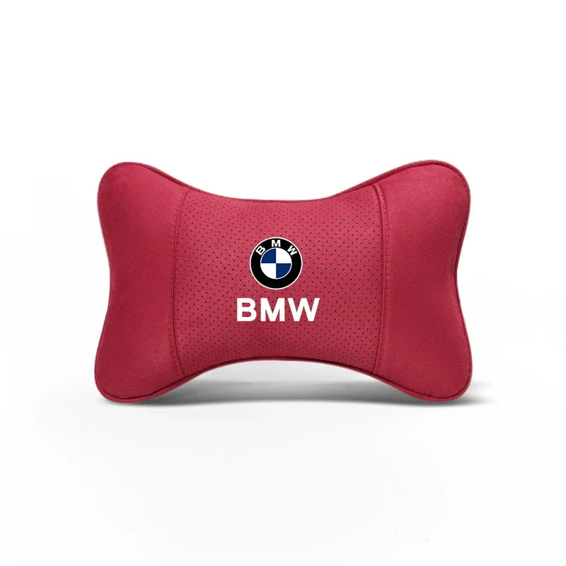 Soft Suede Neck Pillow Comfort Car Headrest Interior Decor Accessories For BMW E90 G80 M3 G30 M5 F82 F83 F20 F21 G42 F95 F96 G06
