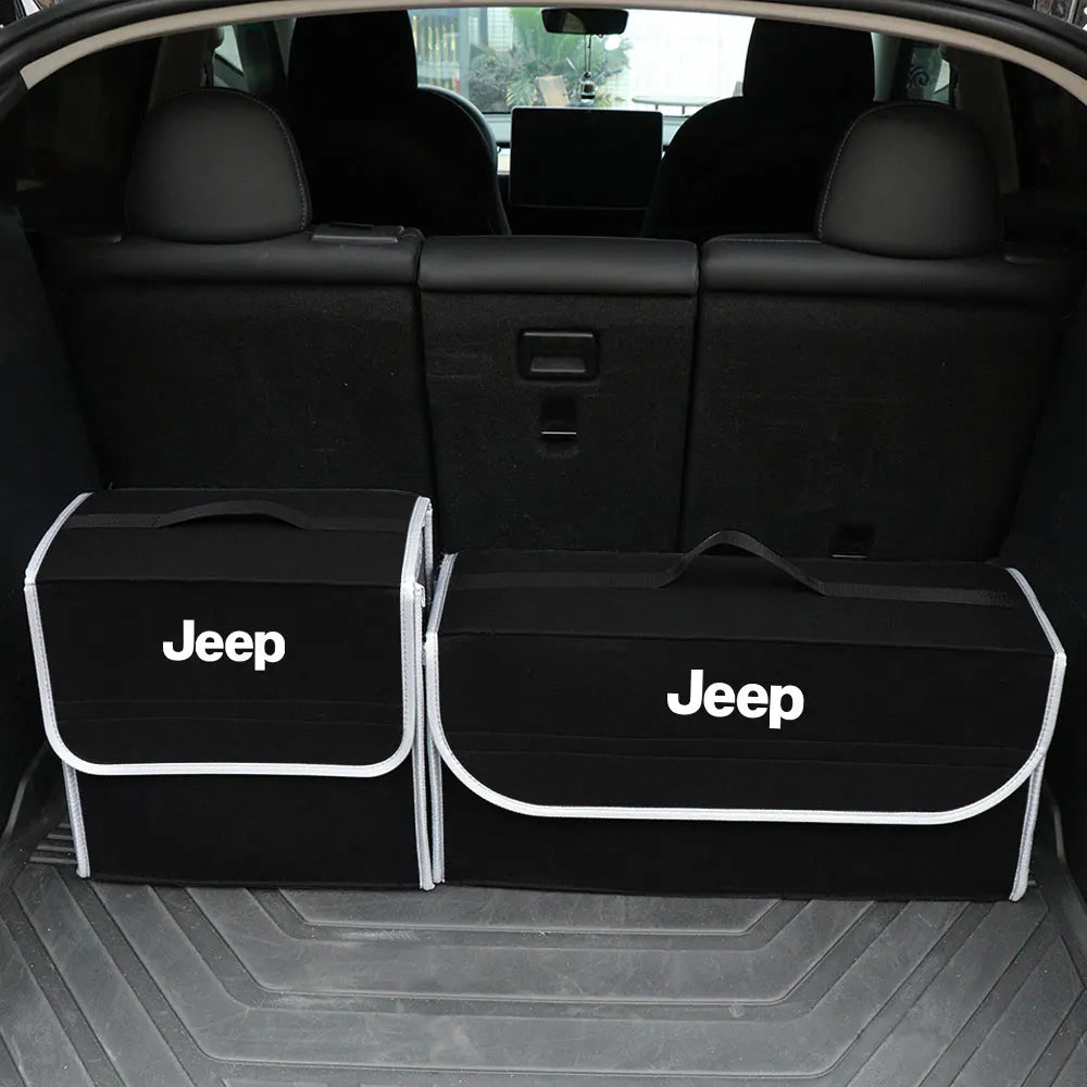 Car Trunk Organizer Box Large Capacity Folding Storage Bag Accessories For Jeep Wrangler Renegade Compass Gladiator Cherokee JL