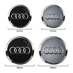 For Audi A8 A5 A6 C5 C6 C7 A7 A1 A3 A4 B5 Q3 Q5 Q7 TT 4pcs 60mm 61mm 68mm 69mm Car Wheel Hub Center Caps Rim Cover Accessories