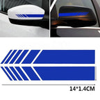 Pegatinas de rayas para espejo retrovisor de coche, calcomanías de vinilo reflectantes, decoración de moda, pegatina impermeable, accesorios exteriores