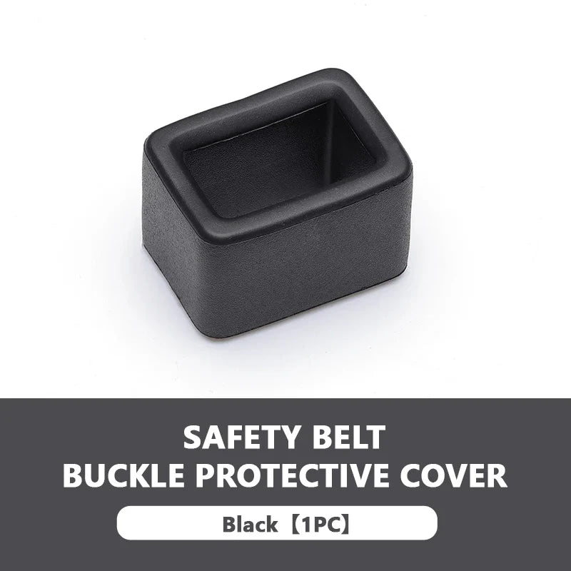 SEAMETAL Car Seat Belt Buckle Cover Anti Scratch Seatbelt Button Protector Seat Belt Protection Cover Car Interior Accessories