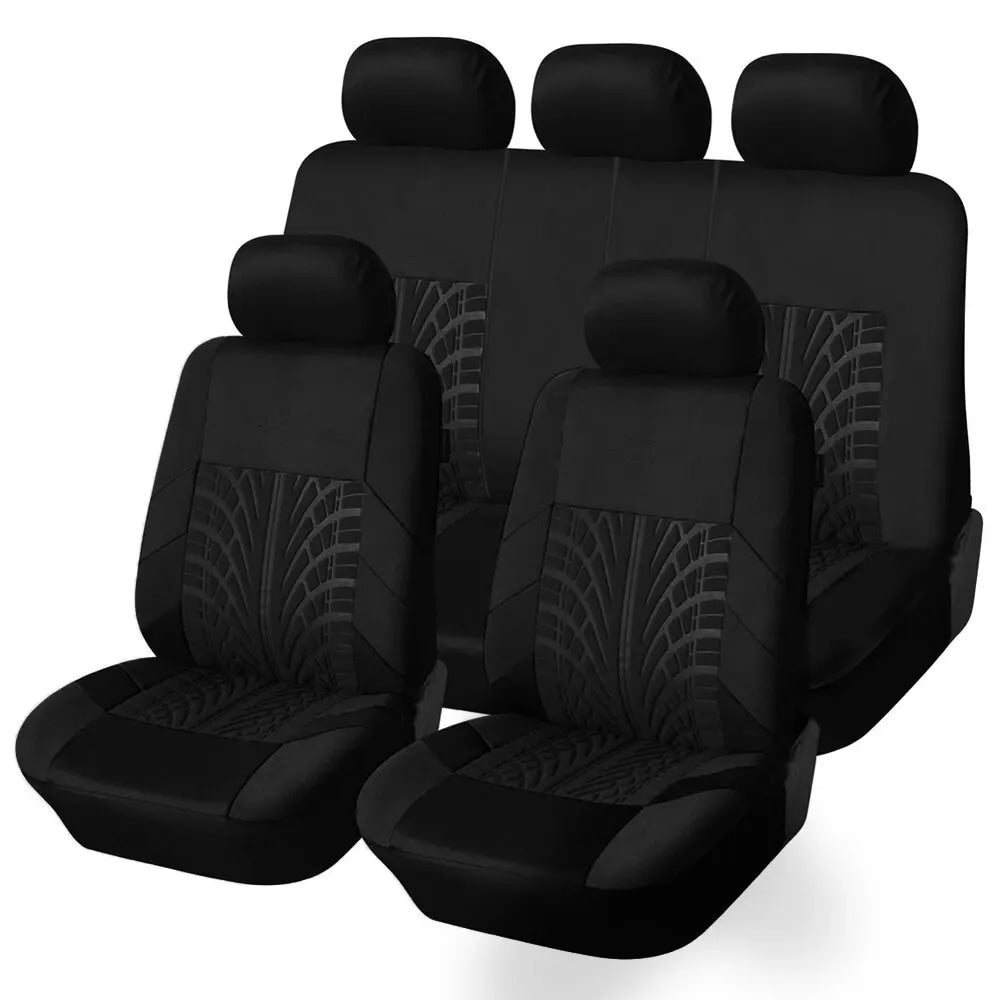 Fundas para asientos de coche, juego completo de banco trasero dividido delantero para coche, tela Universal, SUV, sedán, furgoneta, cubiertas interiores automotrices