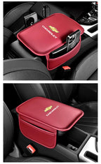 Car Armrest Cushion Leather Arm Rest Box Pad With Storage Bag For Chevrolet Corvette Montana TrailBlazer Silverado Traverse Bolt