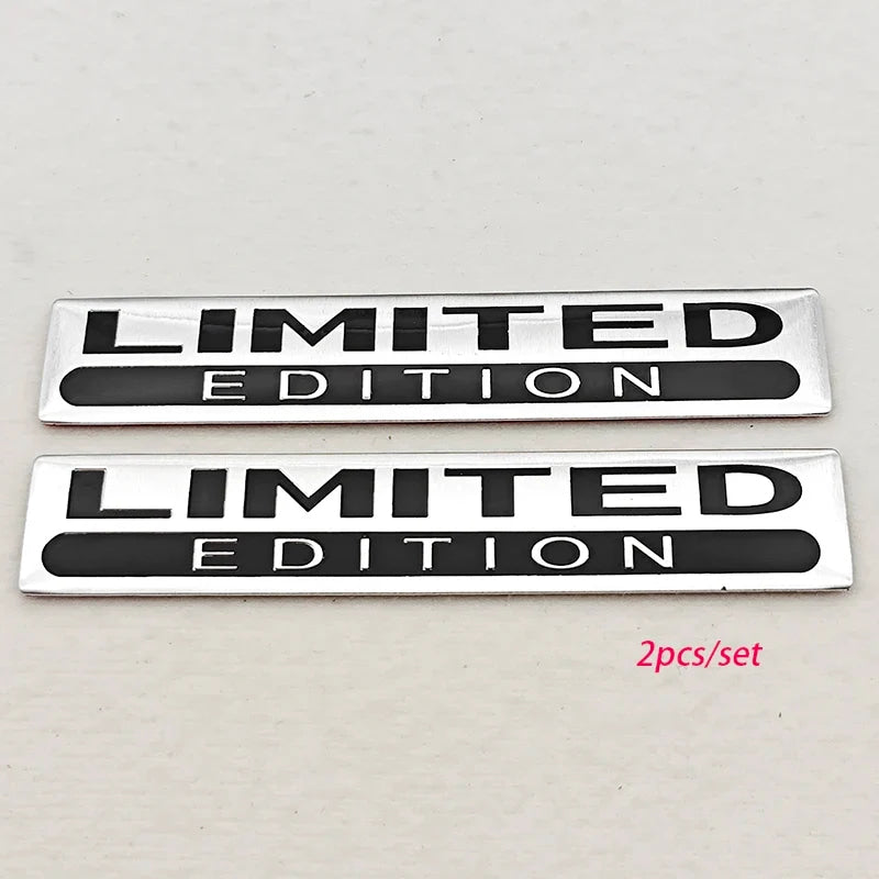 2pcs 3D Aluminum LIMITED/SPECIAL EDITION Emblem Badge Car Stickers Decal For Audi Honda Opel Toyota Mercedes Mazda Motorcycle