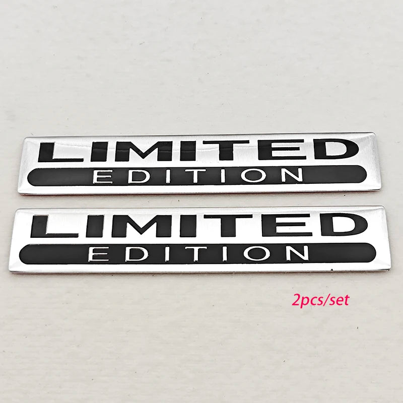 2pcs 3D Aluminum LIMITED/SPECIAL EDITION Emblem Badge Car Stickers Decal For Audi Honda Opel Toyota Mercedes Mazda Motorcycle