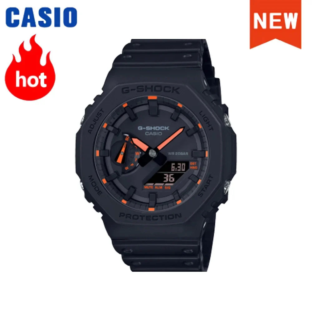 2026 NeW Casio GA-2100 series men's watch Flame Inside trendy sportsmultifunctional fashion anti-shock color disc watch G-SHOCK