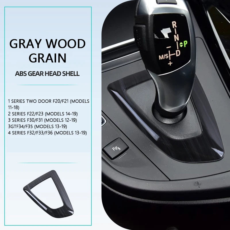 Carbon Fiber Style ABS Center Console Shifter Base Plate, For BMW F21 F20 F22 F23 F30 F31 F32 F34 F33 F35 F36