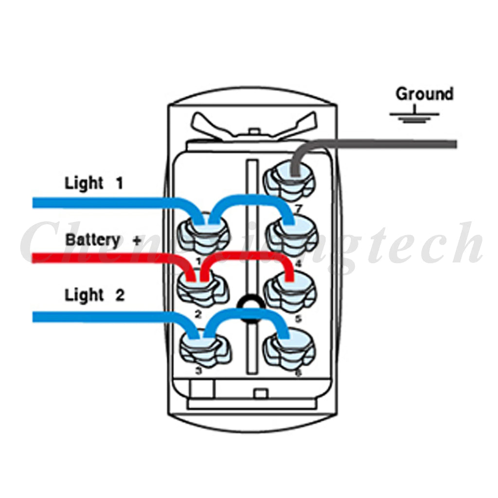 12V 20A Blue Led Car Boat Laser Rocker Switch ON OFF, (ON) OFF, ON OFF ON, (ON) OFF ON, (ON) OFF (ON) Waterproof