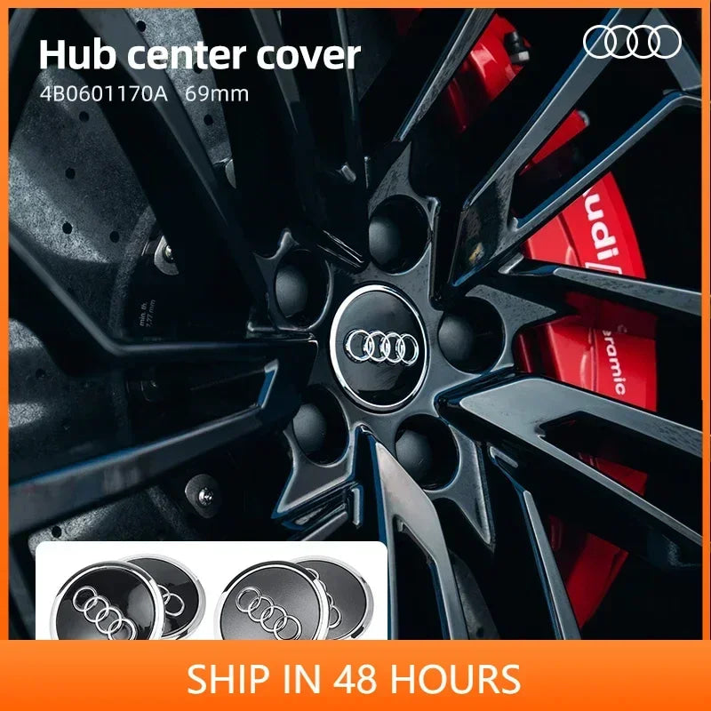 4pcs 69mm Car Styling Wheel Center Cap Hub Covers Badge For Audi A3 A4 A5 A6 A7 A8 S4 S6 A4L A6L 4B0601170A Auto Accessories