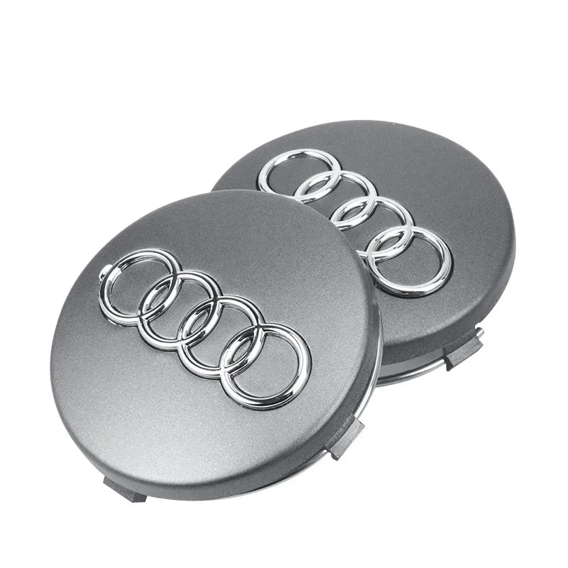 For Audi 4pcs 60mm Car Styling Audi Wheel Center Cap Emblem Hub Covers Badge For Audi B5 B6 B7 B8 B9 D3 Q3 Q5 Q7 TT A1 A3 A4 A5
