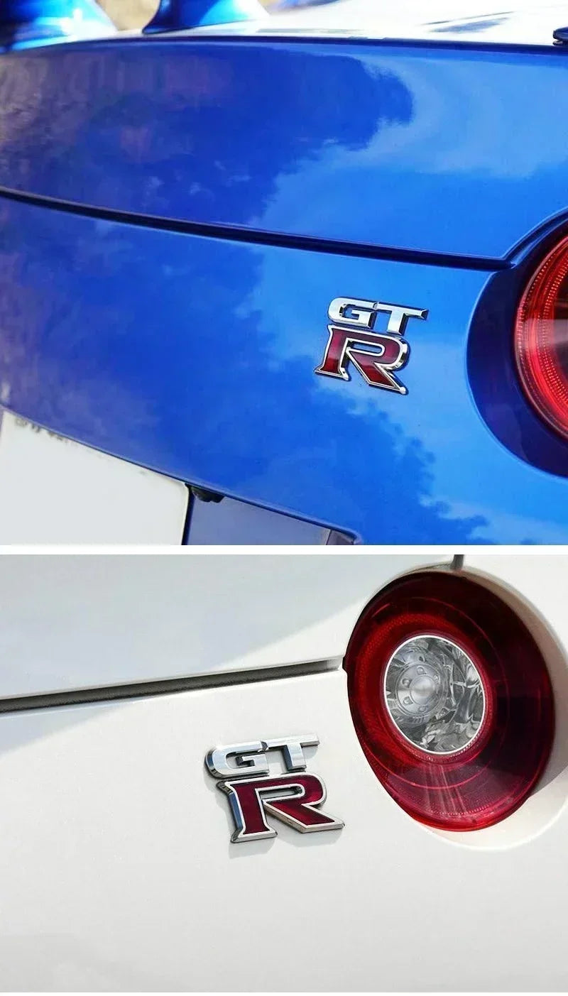 1pcs GTR Car Logo Emblem Metal Stickers R GT Decals Badge Labeling for Nissan Nismo GT-R, R32, R33, R34, R35, 370Z Accessories