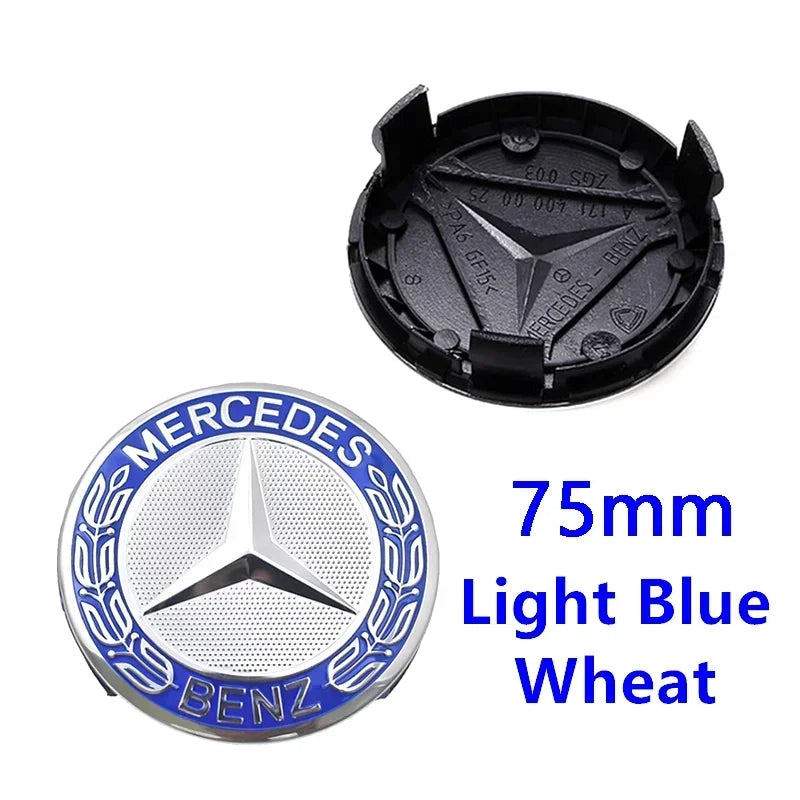 4pcs 56mm 60mm 75mm  68mm3Pin Car Wheel Center Cap Rim Hub Caps Emblem W202 W220 W213 W210 W164 E200 E260 E300 For Mercedes Benz