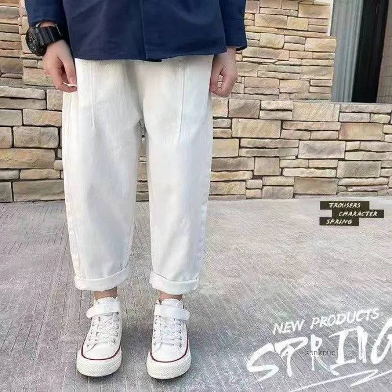 Baby Boys Pants Spring Autumn Cotton Kids Boy Girl Loose Pants Cargo Pants Children's Casual Sports Trousers