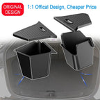 For Tesla Model Y Juniper Trunk Organizer Side Storage Box Boot Organizer Flocked TPE Mat Anti-dirty 2025 Car Travel Accessories
