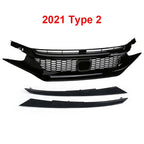For Honda Civic 10th Gen 2016-2021 Front Grille Racing Grill Net Car Grid Splitter Upper Bumper Hood Mesh Grills
