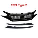 For Honda Civic 10th Gen 2016-2021 Front Grille Racing Grill Net Car Grid Splitter Upper Bumper Hood Mesh Grills