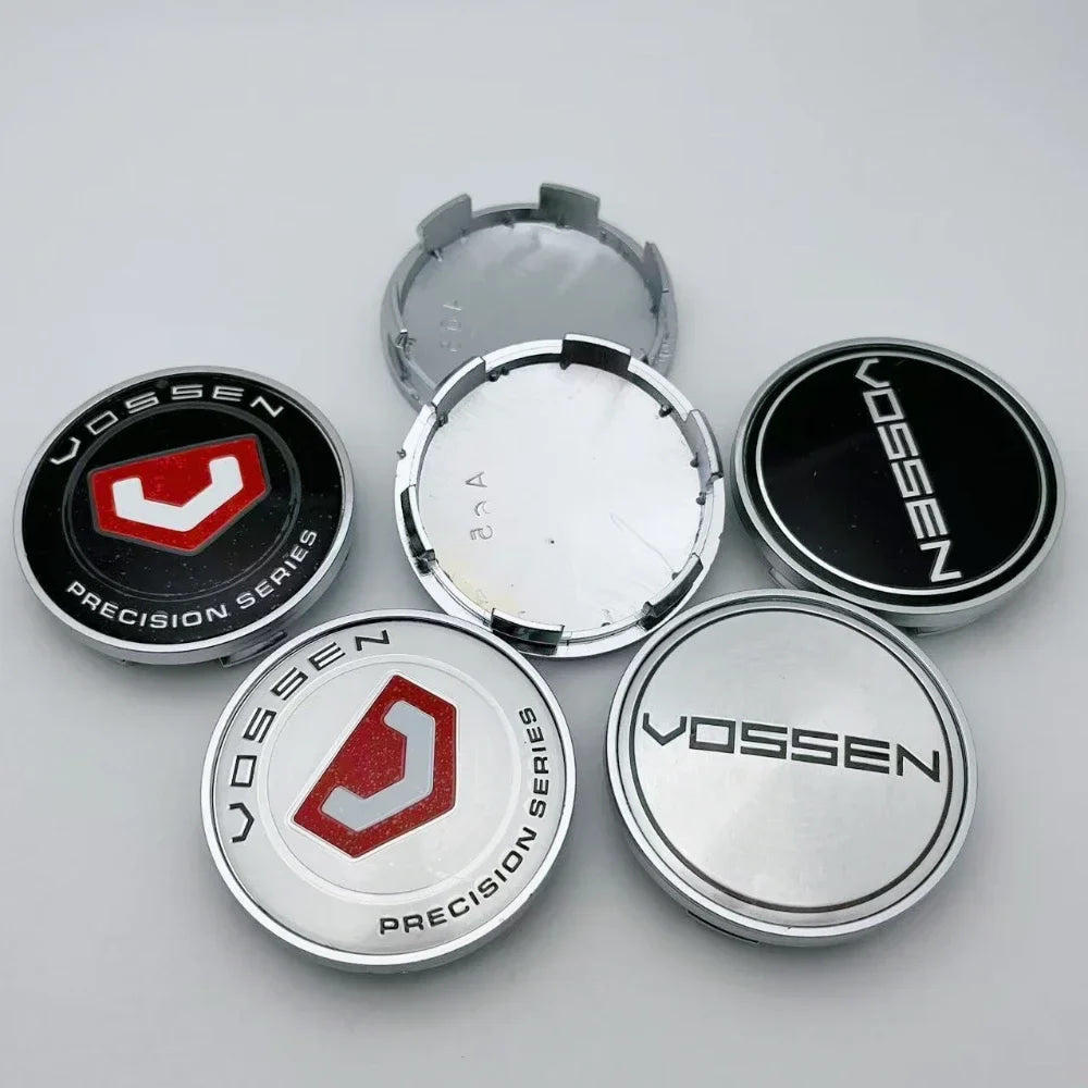 4pcs 65MM 59MM Vossen Logo Emblem Badge Car Wheel Center Caps Wheel Hubcap Hub Center Dust Cover Replace Car Styling Accessories