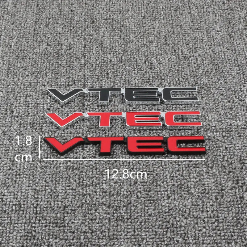 Car Emblem Decals VTEC IVTEC Metal Badge Sticker Accessories For Civic cb400 i-VTEC vfr800 cb750 Accord Odyssey CRV Pilot FIT
