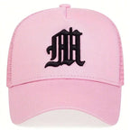 Unisex Personality Letter Embroidery Baseball Net Caps Spring Summer Outdoor Fishing Hat Adjustable Casual Hats Sunscreen Hat