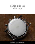 CADISEN New Chronograph Men's Quartz Watch Top Luxury Watches For Men MIYOTA 0S10 AR Mirror Waterproof Canvas Men's Wristwatch